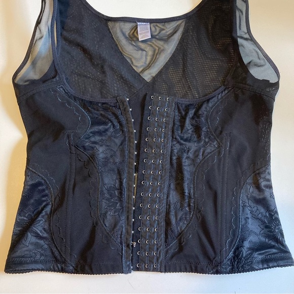 Unbranded Black Open Front Hook & Eye Powernet Corset Shaper | Some Minor Flaws - Picture 8 of 13